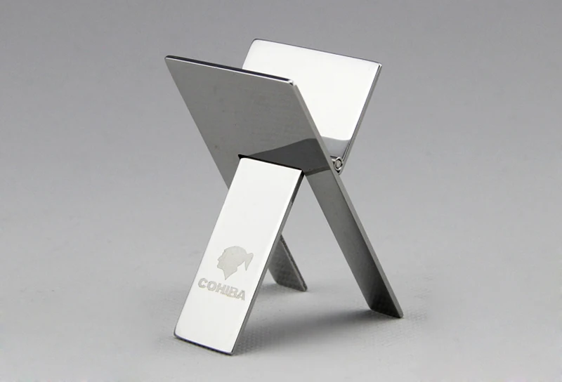 

New 1pcs Cohiba Cigar Ashtray Seat Stainless Steel Cigar Holder Cigar Stander Rack Scissors Tools Accessories For Cuba Cigars