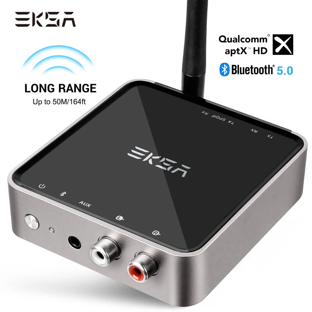 EKSA V5.0 беспроводной Bluetooth 2 в 1 приемник передатчик aptX HD Музыка Аудио адаптер 3 5 мм Aux