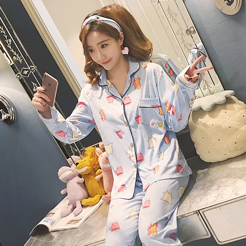 

Spring 100% Cotton Pajamas for Women Pijamas Ladies Short Sleeved Casual Pajamas Sets Pyjamas Women Sleepwear XXXL