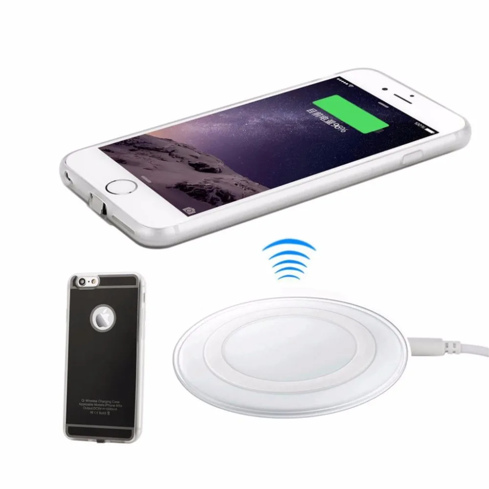 Ectobe Qi Беспроводной зарядный коврик док + приемник чехол для iPhone 5 5S SE/6 6s/6 6s плюс