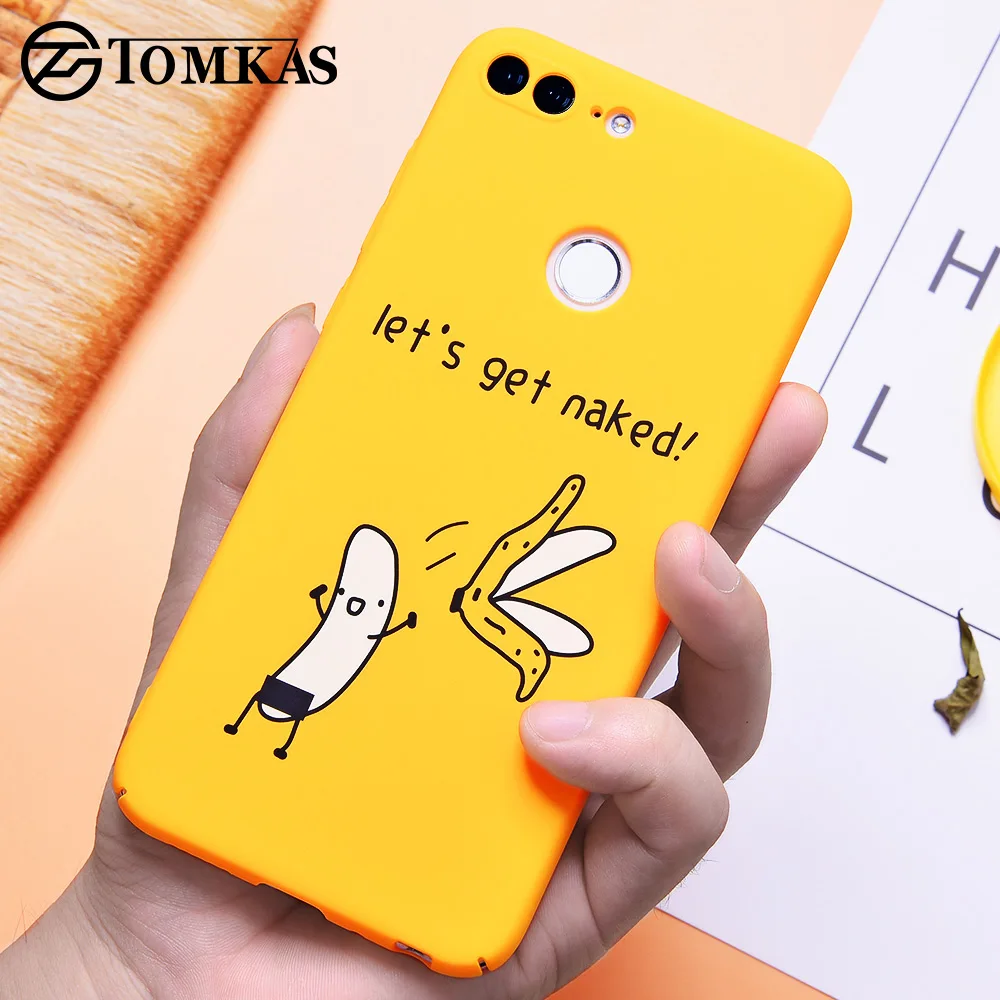 Чехол TOMKAS с забавным рисунком банана для Huawei Honor 9 Lite чехол телефона P20 P10 P9 жесткий