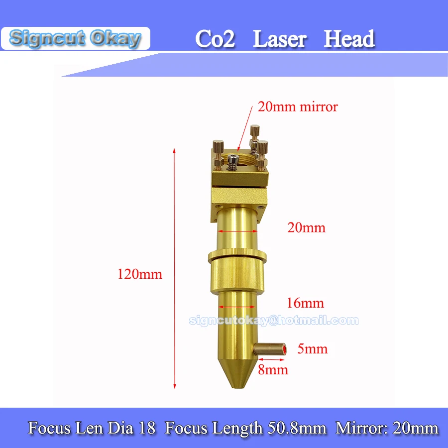 CO2 лазерная головка для фокусировки объектива dia18 FL50.8mm для лазерной гравировки Резка машина Бесплатная доставка