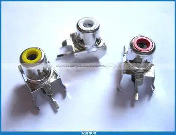 

60 Pcs AV 8 4 3 AV Pin Jack 3 Color RCA Female Audio Video AV Socket Connector