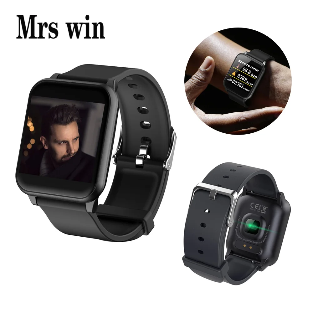 

Mrswin Z02 Smart Watch Color Screen Waterproof Heart Rate Fitness Smart Bracelet Push Message Pedometer Wristband IOS Android