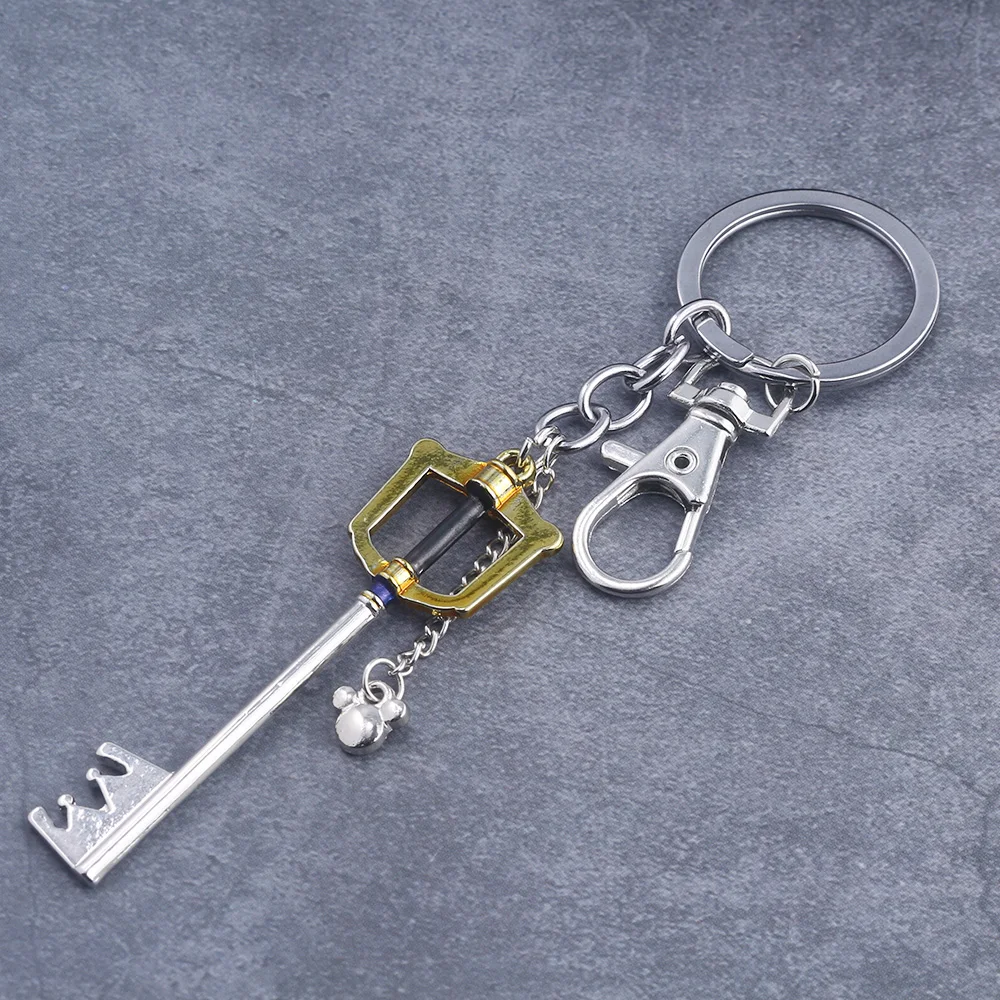 

SG Hot Game Kingdom Hearts Key Keychains Sora Crown Roxas Keyblade Paopu Fruit Weapon Pendants Keyring For Men Car Jewelry Gift