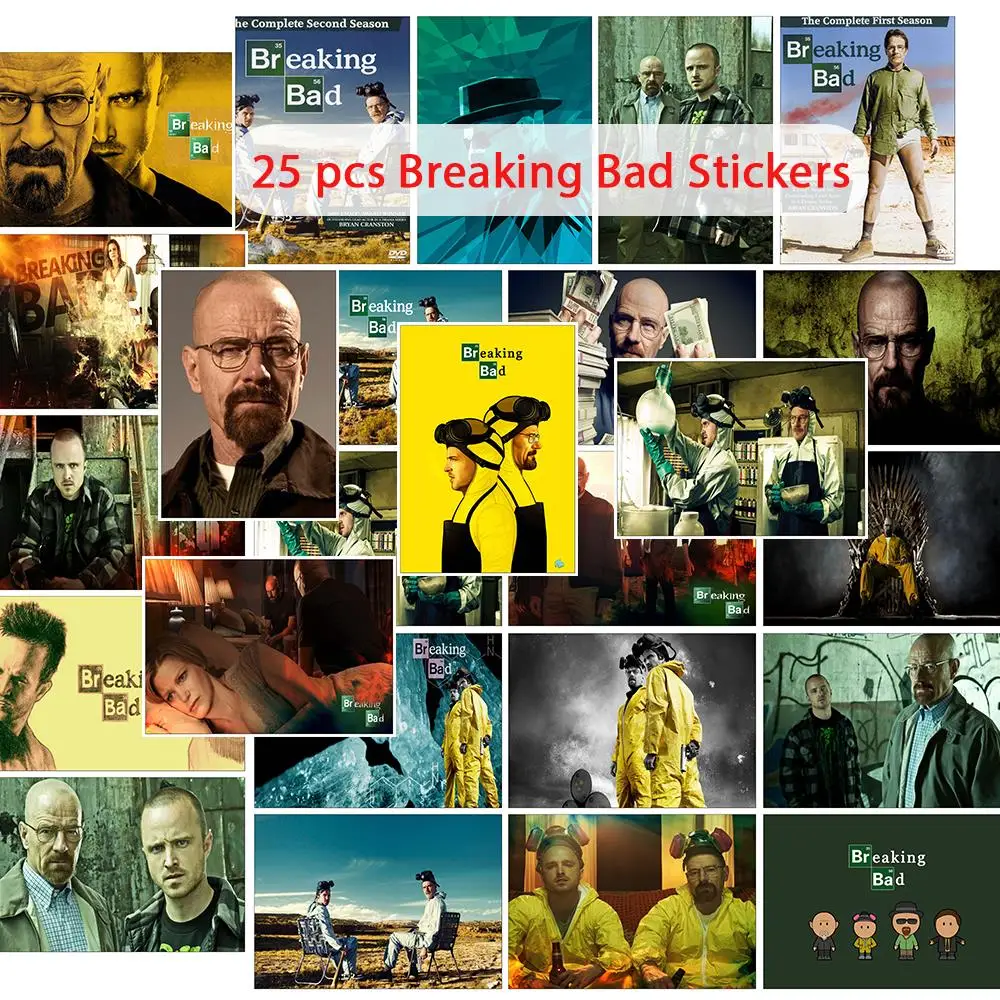 25 шт./лот BreakingBad наклейки для автомобиля ноутбук Стикеры для багажа Холодильник, скейтборд автомобиль для мотоциклов, для велосипедов