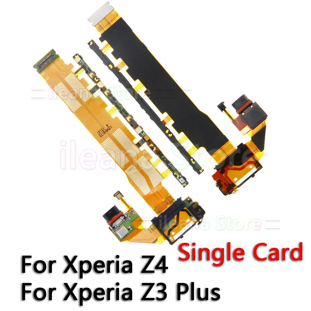 For Sony Xperia Z Z1 Z2 Z3 Z4 Z5 Compact Premium Plus Original Dock Charging LCD Connector Power Volume Key Mic Flex Cable