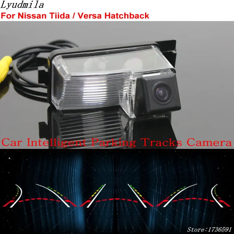 Lyudmila Car Intelligent Parking Tracks Camera FOR Nissan Tiida / Versa Hatchback / Car Back up Reverse Rear View Camera