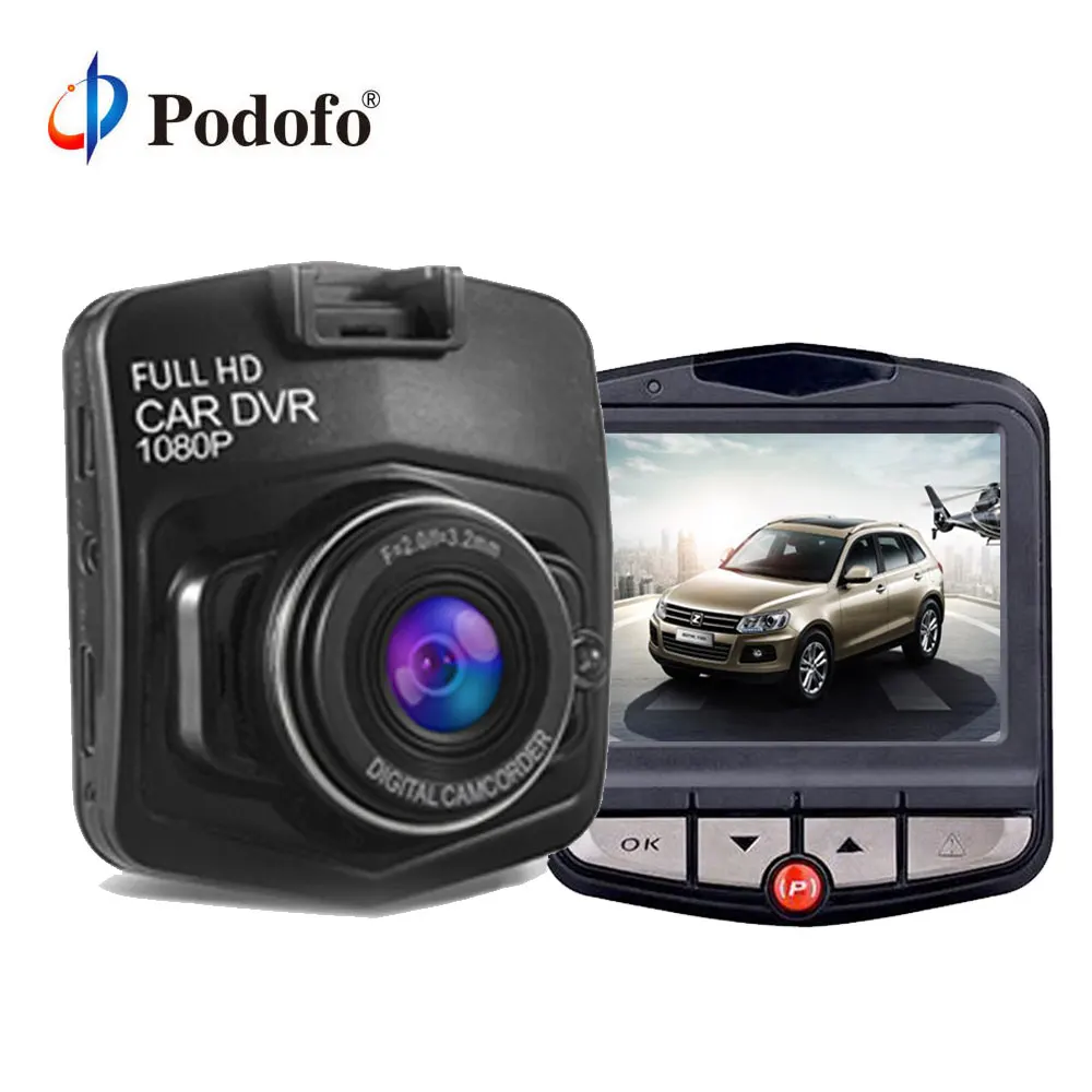Koop Podofo Mini Auto DVR Camera Dashcam Full HD 1080 p Video Recorder Registrator G sensor Nachtzicht Dash Cam auto Camcorder DVRs