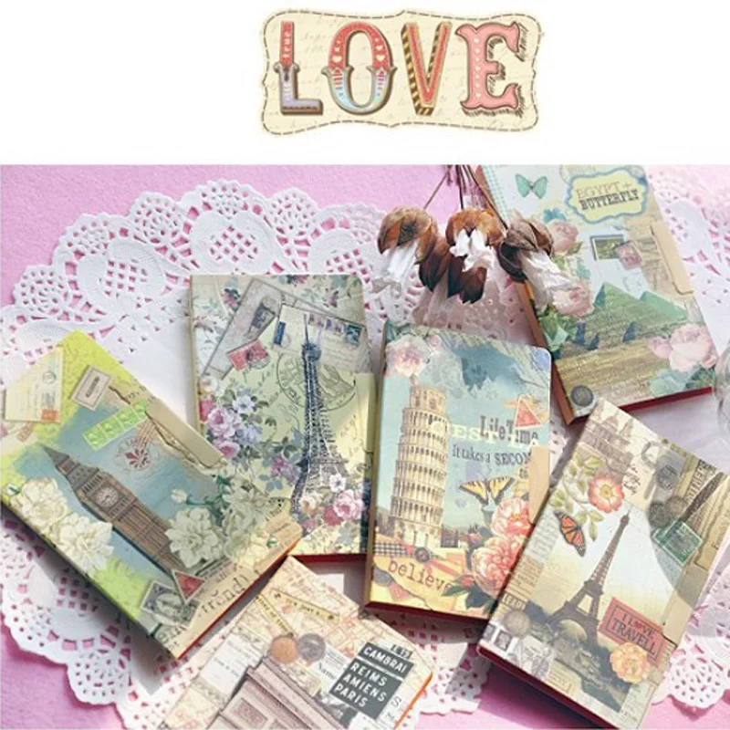 

1pc Sticky Notes Pyramid Triumphal Arch Eiffel Tower Big Ben Design N times Stickers Scrapbook Stationery favor Post It Memo Pad