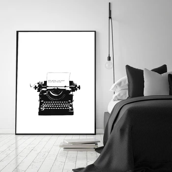 

Black White Typewriter Print Love Note Print Large Wall Art Posters and Prints Classical Wall Picture For Living Room Decor
