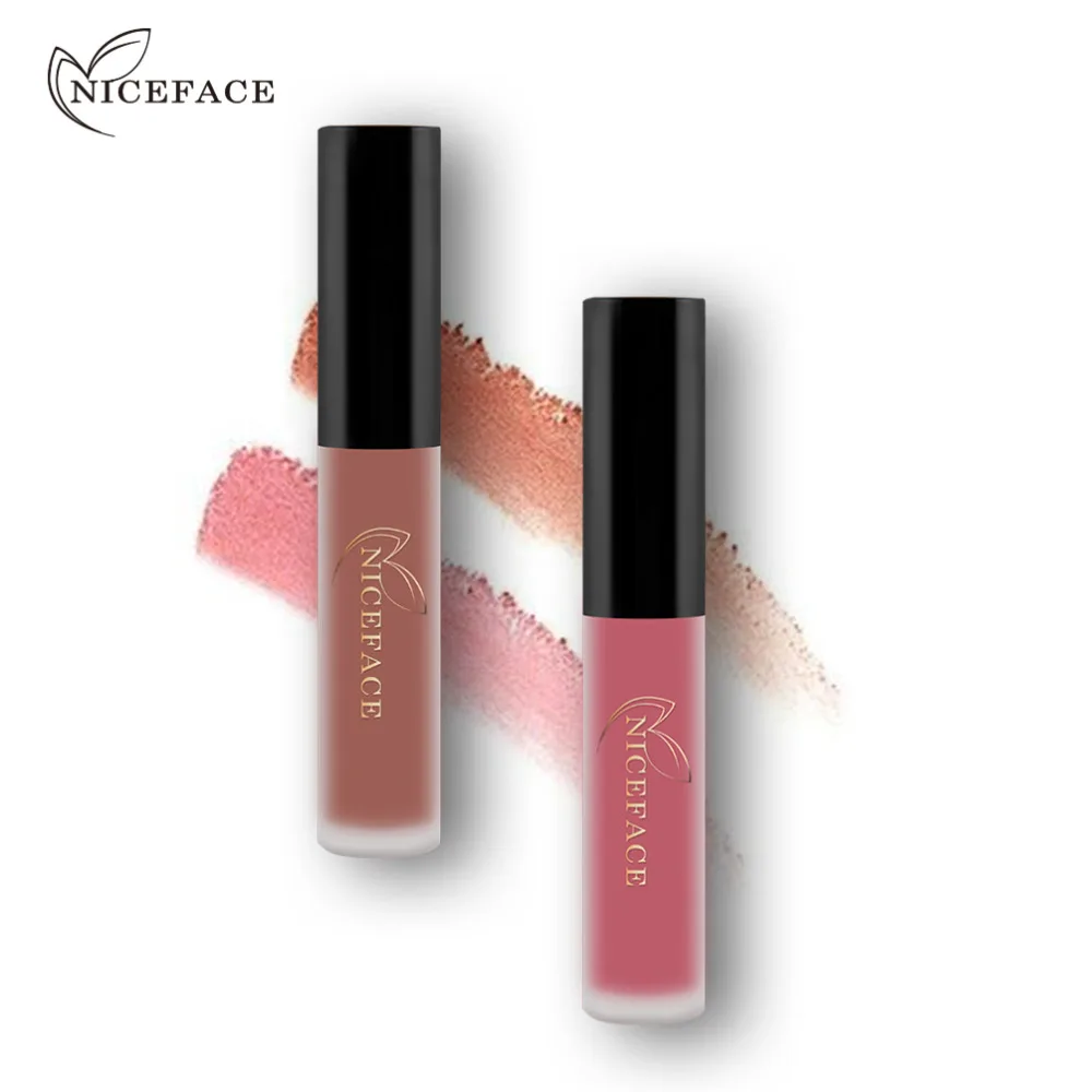 NICEFACE Makeup 3pcs/lot Lipstick Long-Lasting Matte Liquid Lip Stick Kits Waterproof Velvet Batom Nude Lip Gloss Cosmetics NICEFACE Makeup 3pcs/lot Lipstick Long-Lasting Matte Liquid Lip Stick Kits Waterproof Velvet Batom Nude Lip Gloss Cosmetics