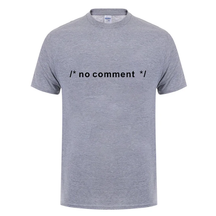 No Comment Mens T-Shirt Funny Geek Novelty Joke Coding HTML CSS Developer Gift
