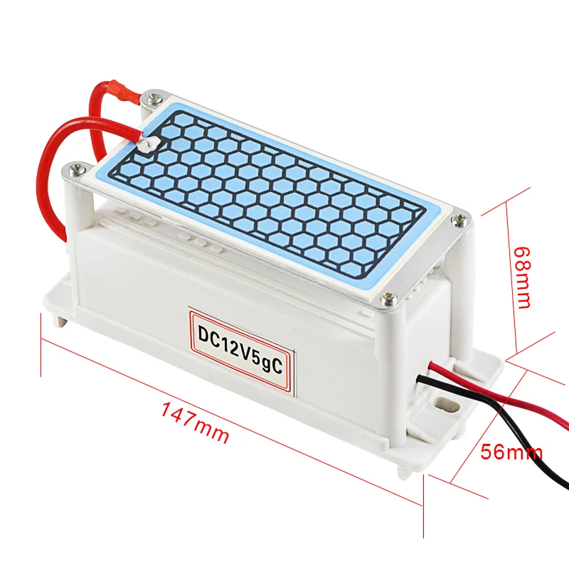 Atwfs высокое качество 5 г генератора озона DC12V автомобиля Воздухоочистители стерилизатор озона Керамика плиты стерилизатор Озон Фильтр долгий срок службы