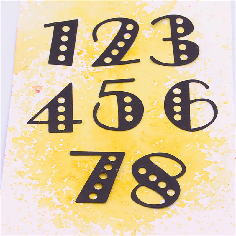 

DiyArts Digital Number Metal Cutting Dies for Scrapbooking New 2019 Die Cuts for Card Making Craft Dies Stitch Troqueles Stencil