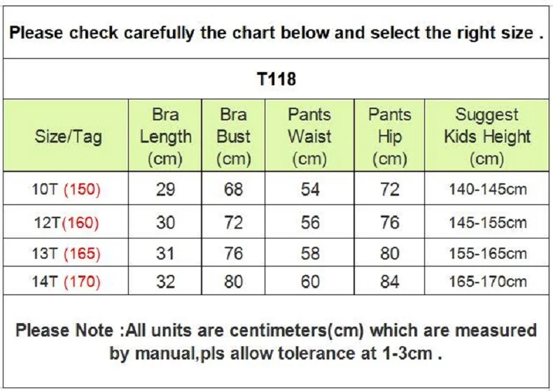 T118 SIZE