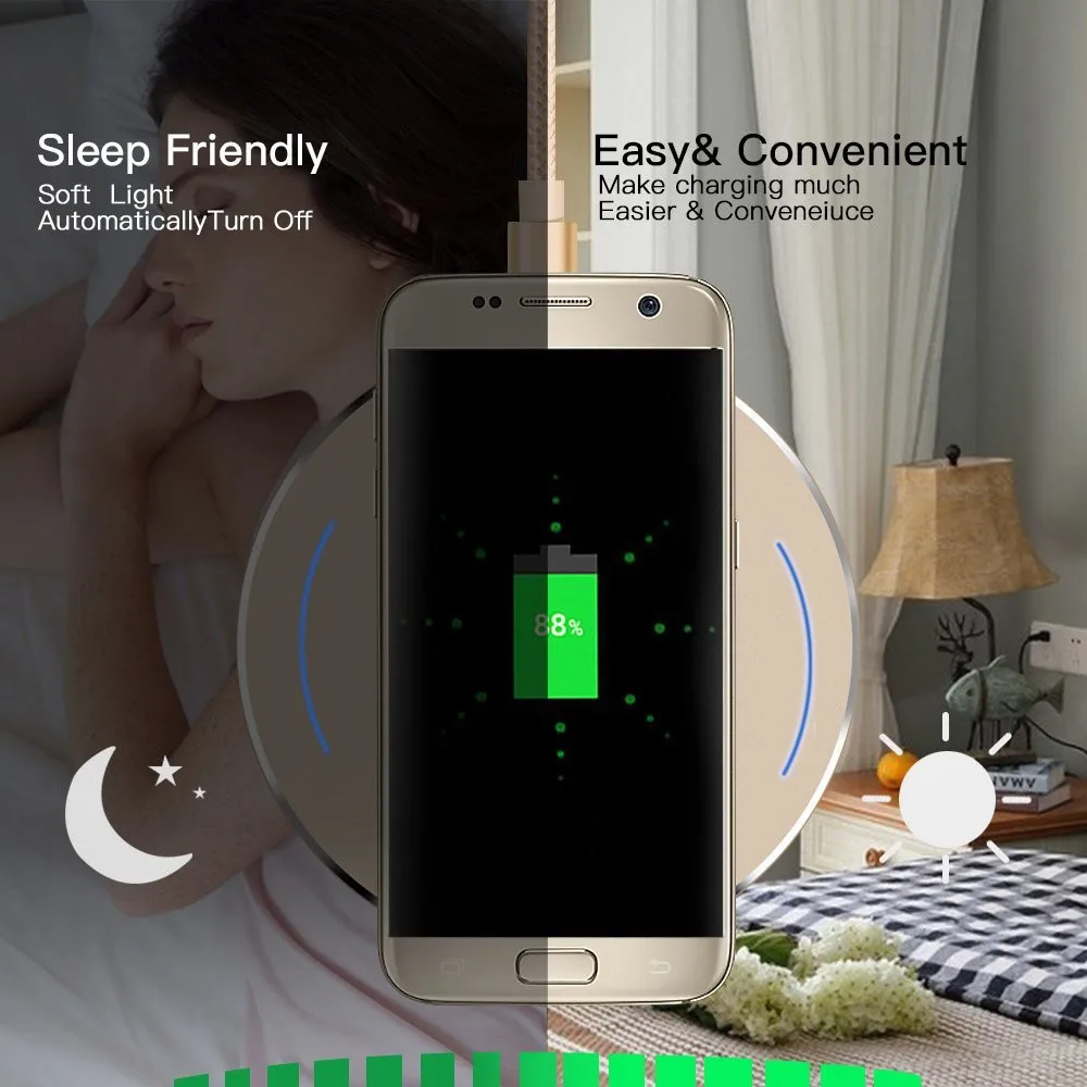 Wireless Charger For iPhone 8/Plus X Qi Fast Charging Pad For Samsung Note 8/S8 All Other Qi-enabled Devices#2