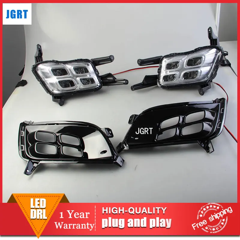 Автомобильный Стайлинг 2015 для Kia K5 LED DRL светодиодные противотуманные фары