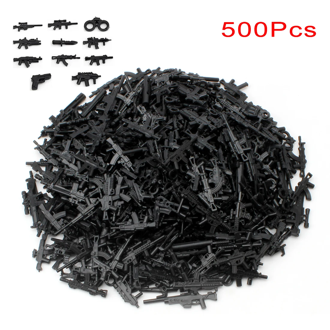 

New Arrive Model Lots Kits 500Pcs Military Army Weapon Equipment Battle Toy Kit for Small Particle Building Block Figurines