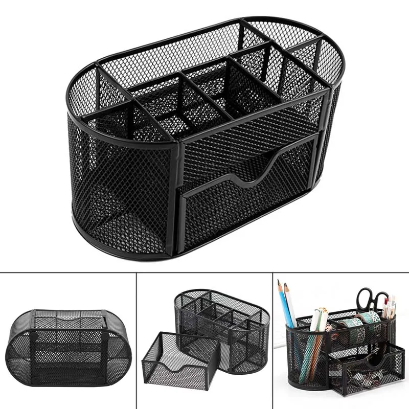 

1 Pcs Student Pen Storage Holder Box Stationery Pencil Organizer Desktop for Office School Hogard AP08