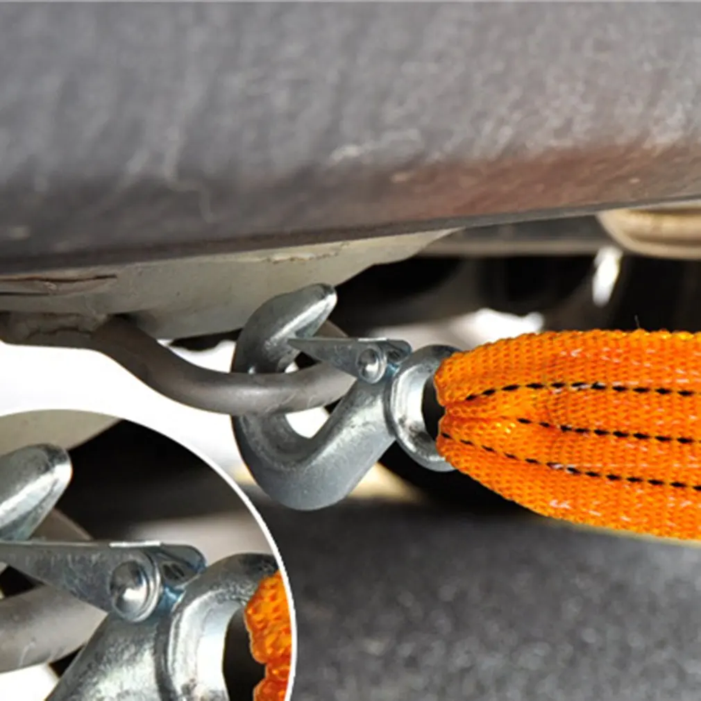 سيارة حبل للسحب الأصفر حبل الطوارئ حبل الجر حبل مركبة أدوات 3 مترا 3 طن الحمولة