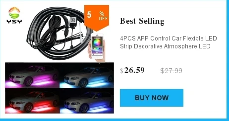 4 шт., автомобильная гибкая светодиодная лента с управлением через приложение, декоративный светодиодный RGB светильник под автомобильным свечением, система неоновых ламп