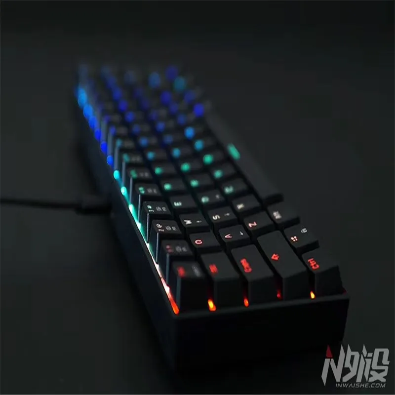 MOTOSPEED CK61 портативная механическая клавиатура 61 клавиша RGB подсветка пользовательское освещение с коробкой ось машина Разделение планшет Рабочий стол