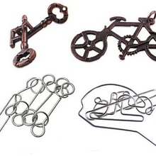 4 шт./партия IQ головоломка металлическая проволока головоломки Пазлы Комплект игры для взрослых детей