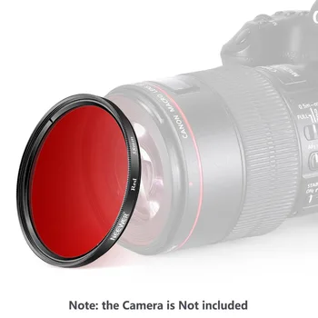 

Neewer 58MM Red Filter for Canon EOS Rebel T6i T6 T5i T5 T4i T3i SL1 DSLR Camera HD Optical Glass Aluminum Alloy Frame