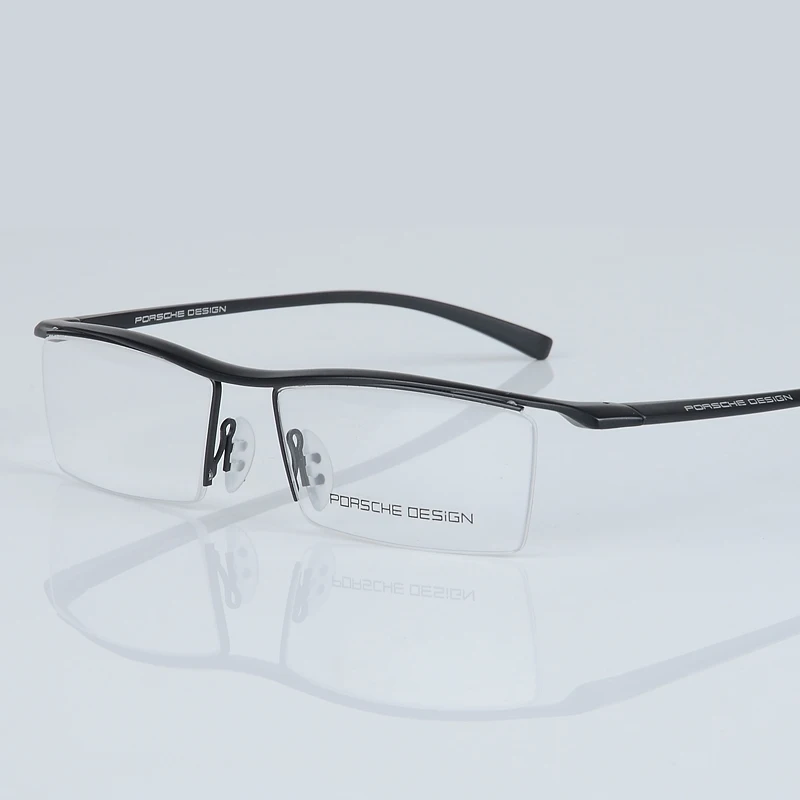 Очки мужские в титановой полуоправе|oculos de grau|frames eyeweartitanium optical |
