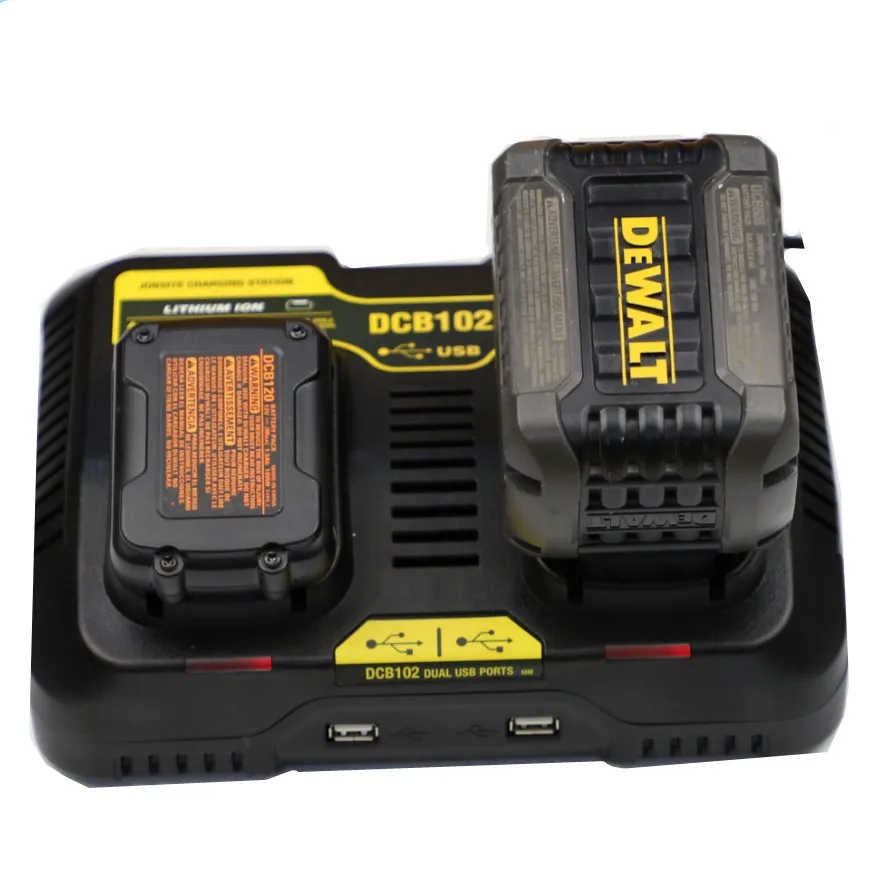 Быстрая зарядка DCB102 li-ion зарядное устройство для DeWalt 12V 14 4 V 18V 20V DCB105 DCB200 двойное с