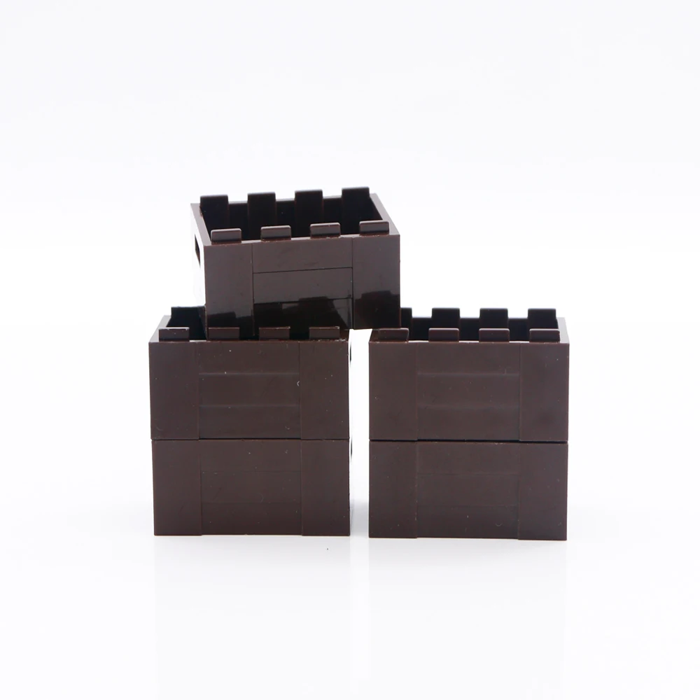 City Accessories Blocks Box Treasure Chest Basket Foods Container Friends Building MOC Bricks Toys Compatible LegoINGlys Parts (5)