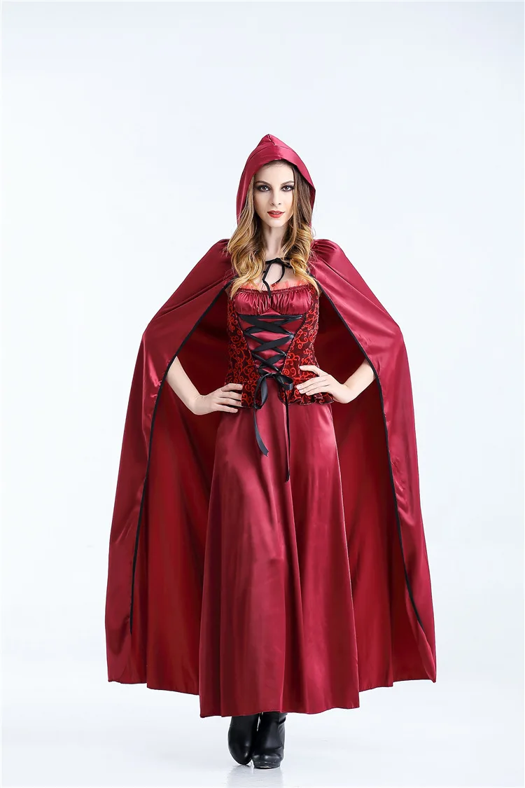 2019 New Luxury Women Halloween Costume Little Red Riding Hood Hooded