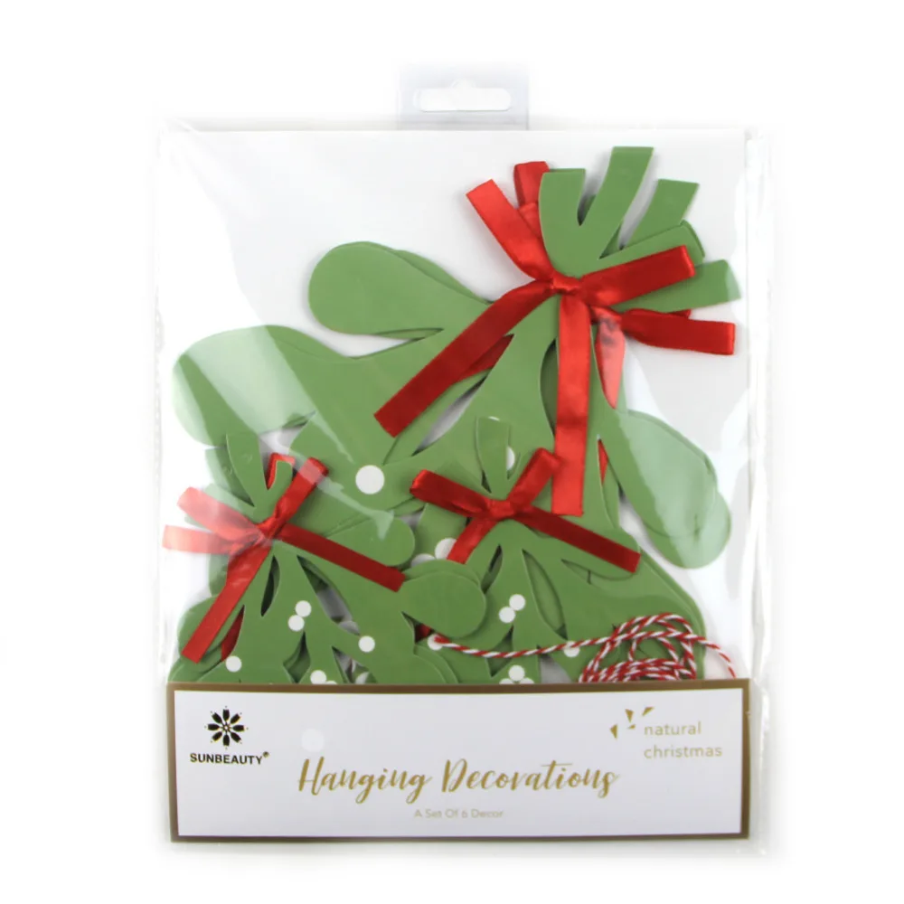 Зеленая бумага, Рождественская гирлянда, висячие украшения, украшение для вечеринки, уникальный подарок, свежий бриз, стильное украшение для дома