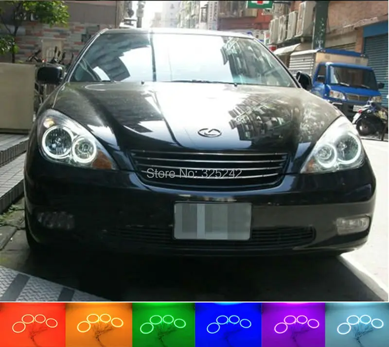 

For Toyota Windom MCV30 2001 2002 2003 Excellent Angel Eyes Multi-Color Ultra bright RGB LED Angel Eyes kit Halo Rings