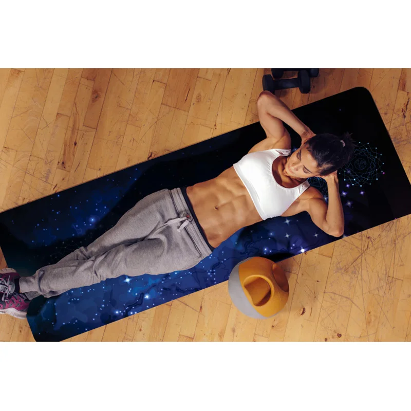 Natural Rubber+Suede 183cm*66cm*4mm Eco-Friendly Professional Fitness Mat Gym Mat Yoga Mat Pilates Mat