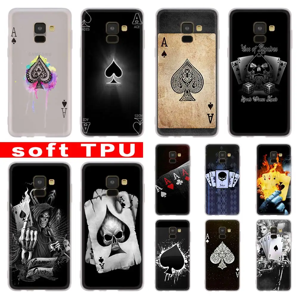 

ace family poker King queen For Samsung Galaxy A10/A30/A40/A50/A70 A9 A8 A6 a7 2018 A3 A5 2017 2016 TPU Case Cover Soft