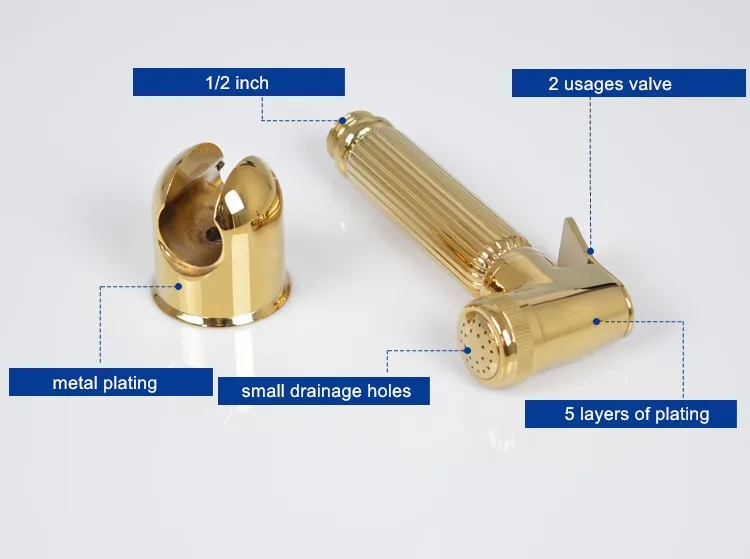 Покрытие титановое золото биде душевая головка Туалет струйный очиститель портативный биде высокого давления спрей опрыскиватель ванная комната смеситель для душа