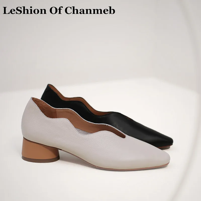 

ladies 2019 spring new fashion soft real cow leather loafers big plus size 42 women's comfort slip ons wave trimmed flats shoes