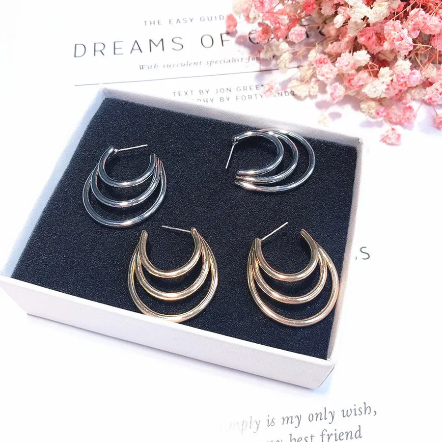 

Korean Simple Fashion Earrings Temperament All-match Rose Gold Drop Earrings Fashion Jewelry Accessories Gift