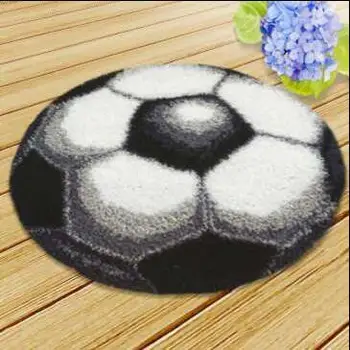 

Free Shipping Needlework crocheting rug diy unfinished crocheting yarn hook rug Latch Hook Rug Kit bathroom carpet football