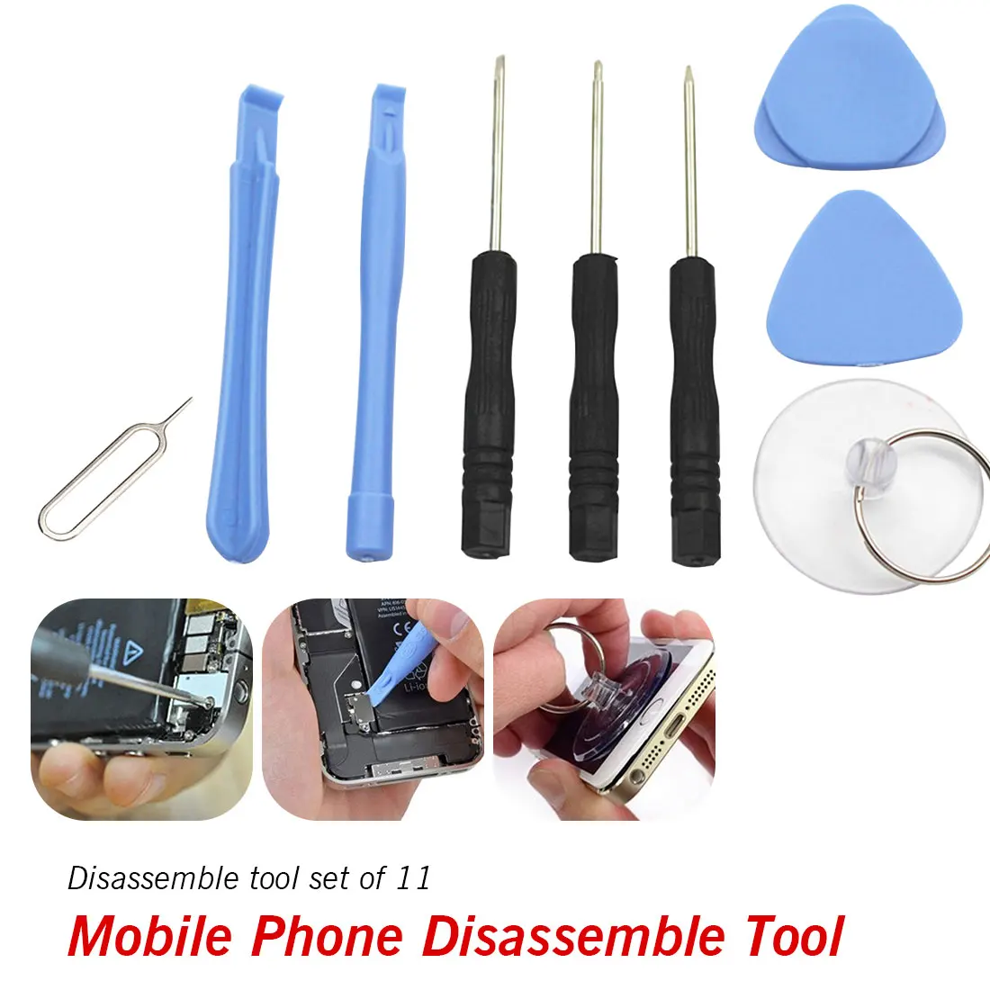 

11 in 1 Cell Phones Opening Pry Mobile Phone Repair Tool Kit Screwdriver Set For Iphone Samsung Accessory Bundles