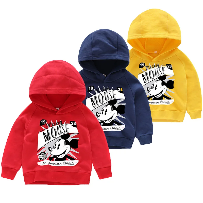 

Children Big Size Boys Mickey Hoody Sweat Shirts For Baby Girls Clothing For Spring Autumn Toddles Girls Cotton Coat 1-11 Years