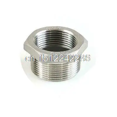 2" Male x 1 1/4" female Stainless Steel threaded Reducer Bushing Pipe Fitting 