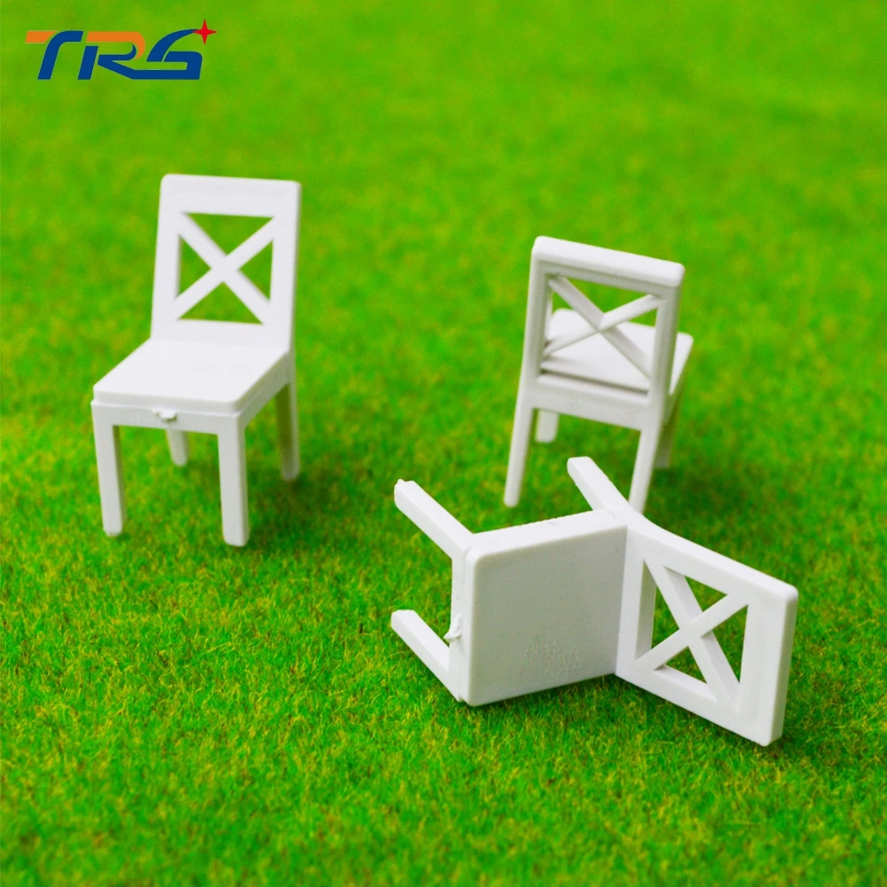 

Teraysun 1/30 ABS plastic Chair Miniature Scale Model Chair for model train layout architecture Scenery