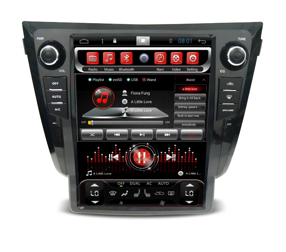 Perfect Navirider Android 7.1 radio tape recorder 4-Core 2GB RAM 32GB rom tesla vertical screen for Nissan X-trail Qashqai head units 1