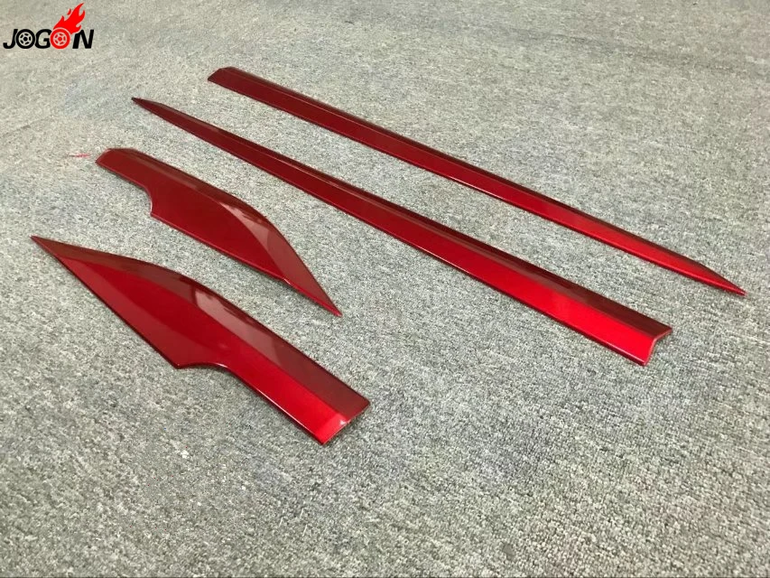 

4pcs/set ABS Glossy Red Trim For Toyota C-HR CHR 2016 2017 Side Door Car Body Molding Cover