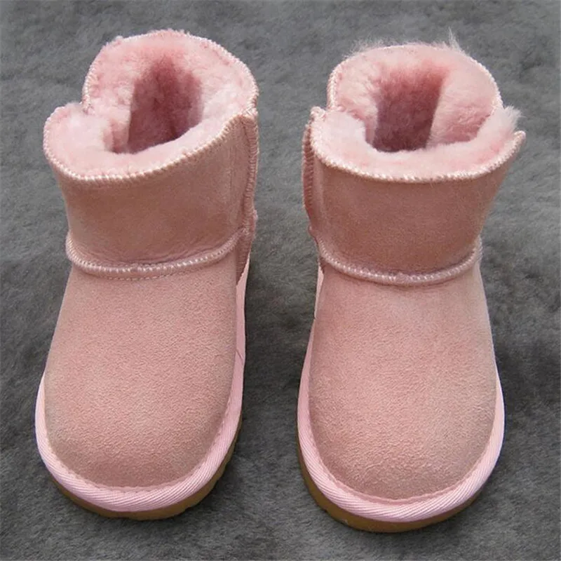 

Explosion models children's snow boots winter fur one boy girl baby snow boots kids cashmere cotton shoes non-slip soft bottom