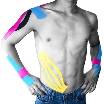 

Sports Fitness Kinesiology Tape Muscle Care Elastic Adhesive Bandage Strain Injury Support Muscleman Stickers
