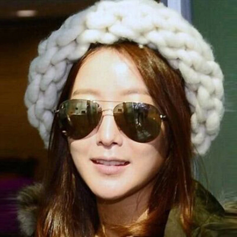 Free shipping 2015 New The Korean Version Fashion Knitting Wool Caps Woman shag line warm winter hats multicolor